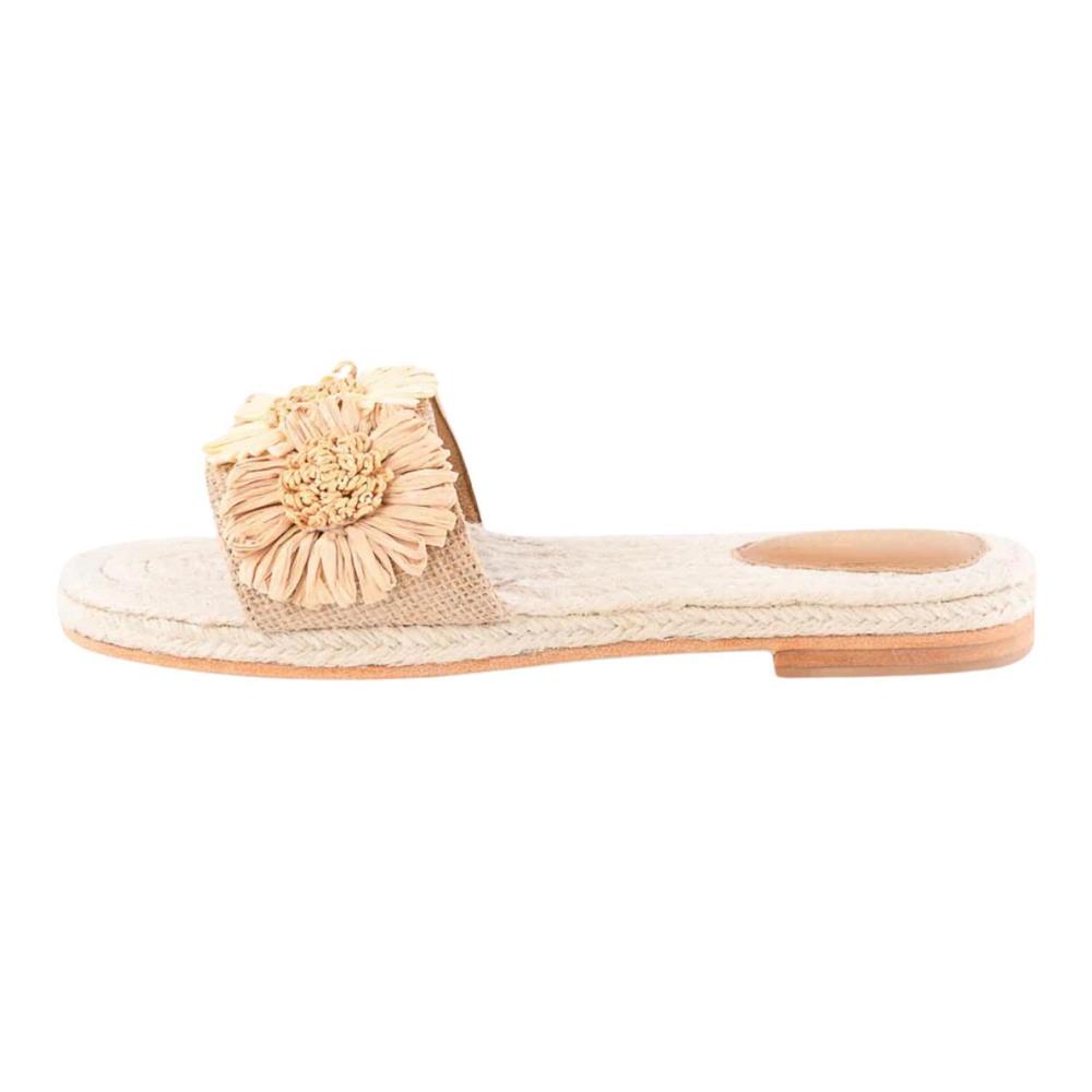 NEW SEYCHELLES women's botanical gardens flower sandals in vanilla